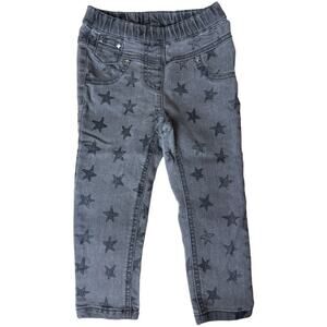 Next UK Grey Printed Start Pull On Jeggings Girls Size 1.5-2Y